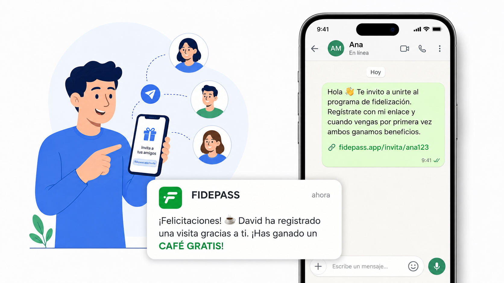 Módulo de referidos en Fidepass